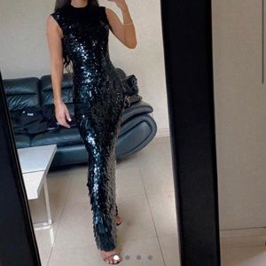 Rachel Gilbert Hand Embellished Gown